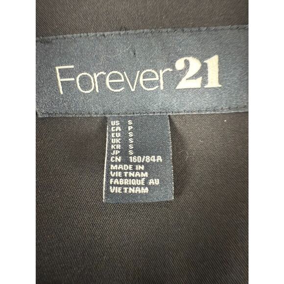 Forever 21 Sz S Black Single Button Blazer Jacket Career Work Office - Picture 5 of 8